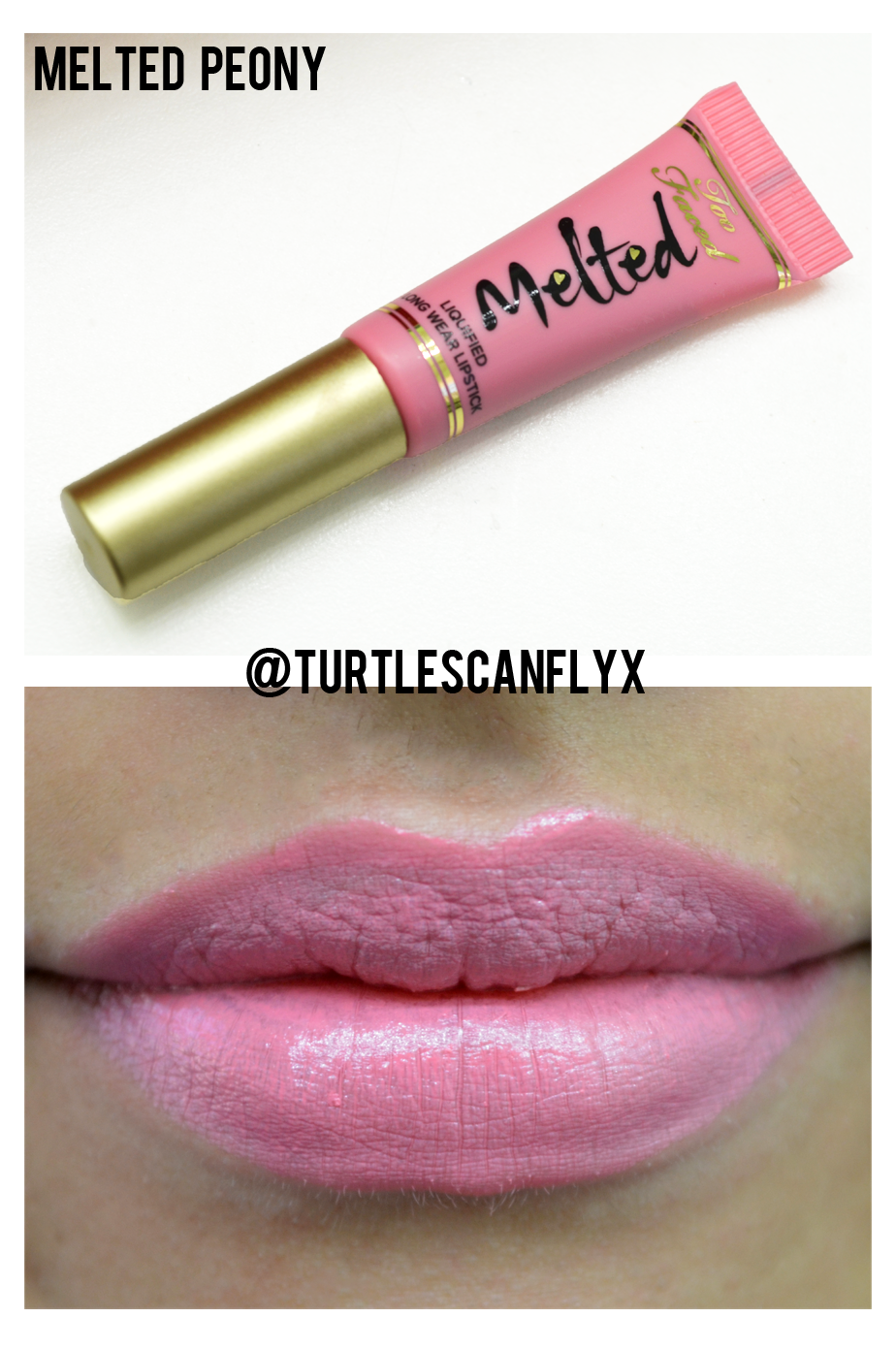 Melted Peony Too Faced Swatch