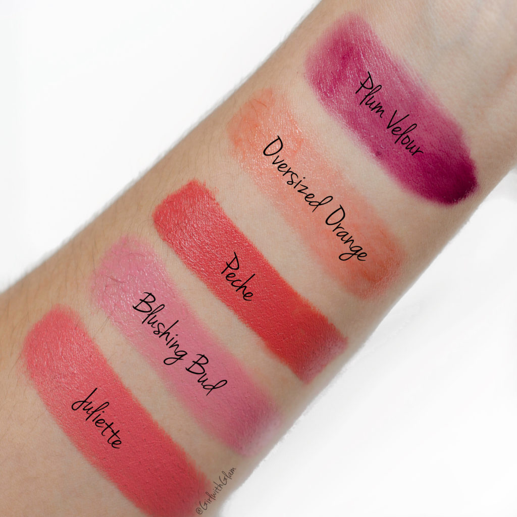 spring lipstick swatches